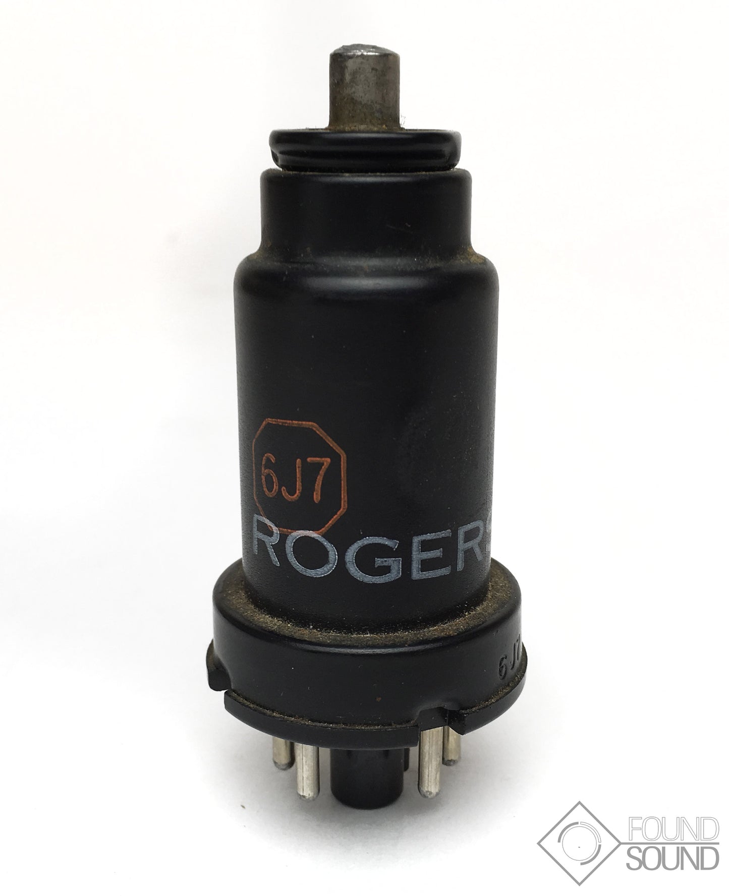 Rogers 6J7 Vintage Black Glass Triode Tube