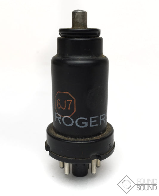 Rogers 6J7 Vintage Black Glass Triode Tube