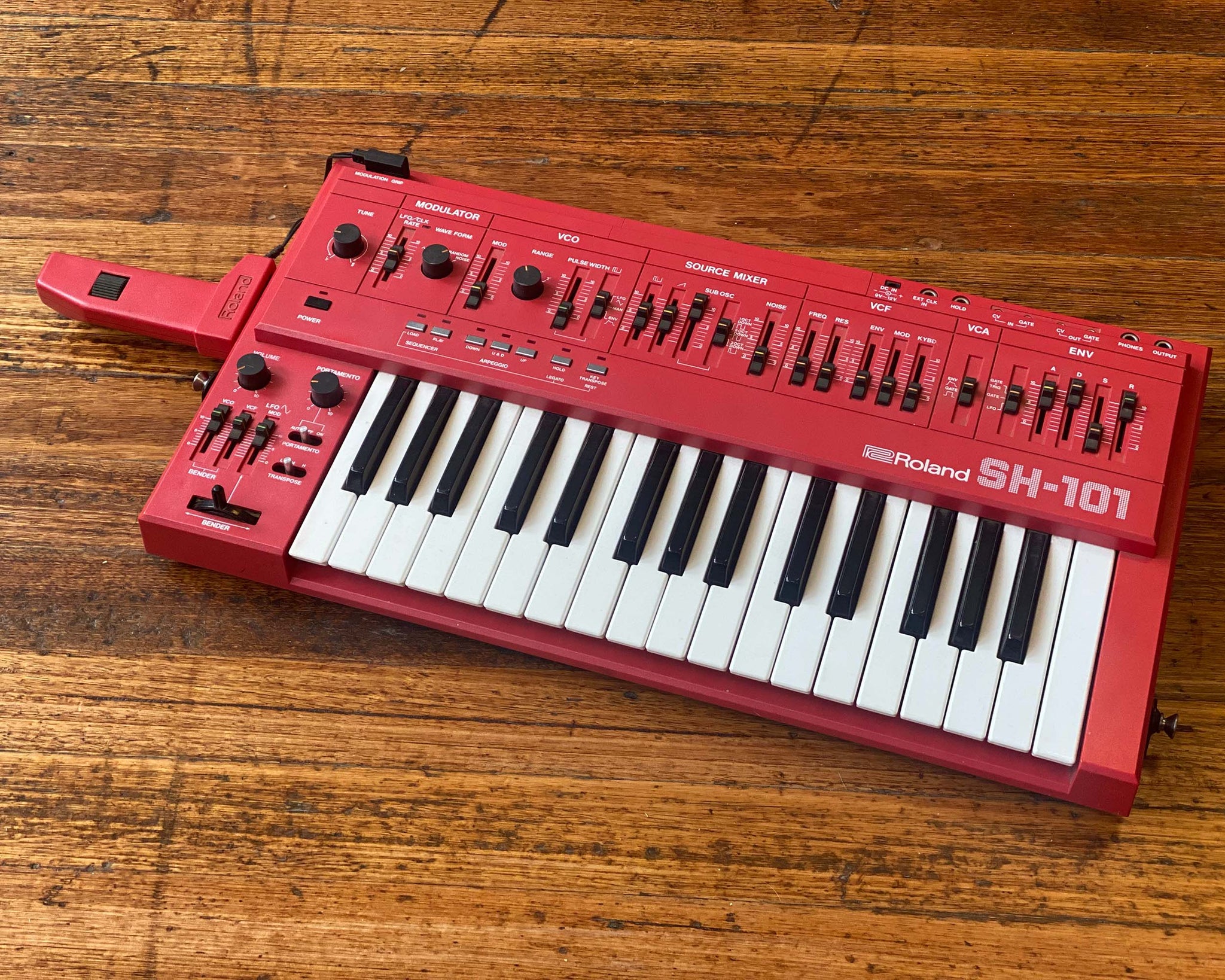 83 Roland SH-101 - Red w/ Mod Grip – Found Sound