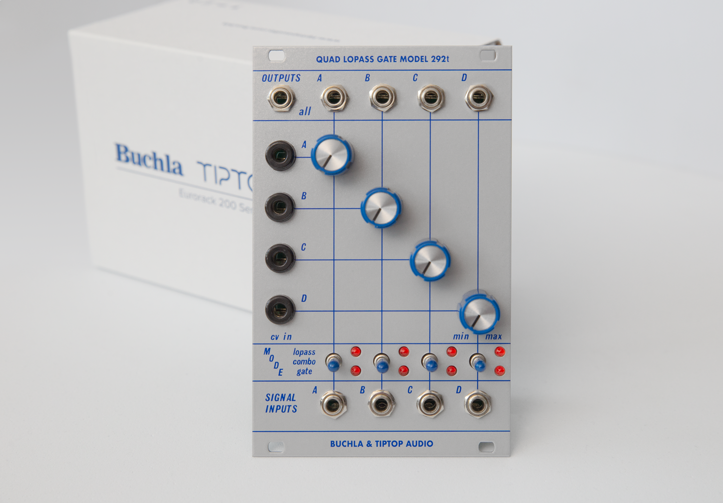 Tiptop Audio Buchla 292t Quad Lopass Gate – Found Sound Tiptop Audio Buchla 292t Quad Lopass Gate – Found Sound