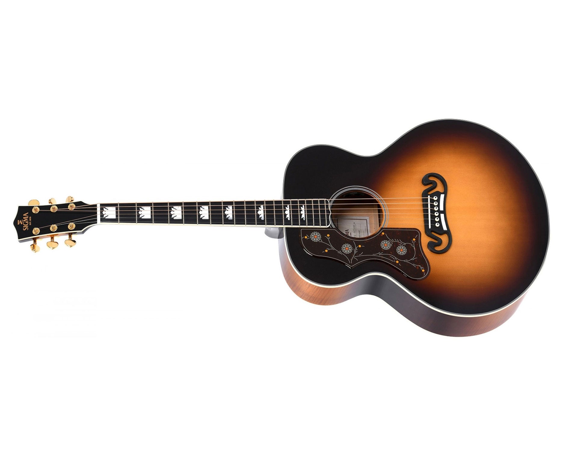 Left Handed Sigma GJA SG200L Grand Jumbo Vintage Sunburst Found Sound