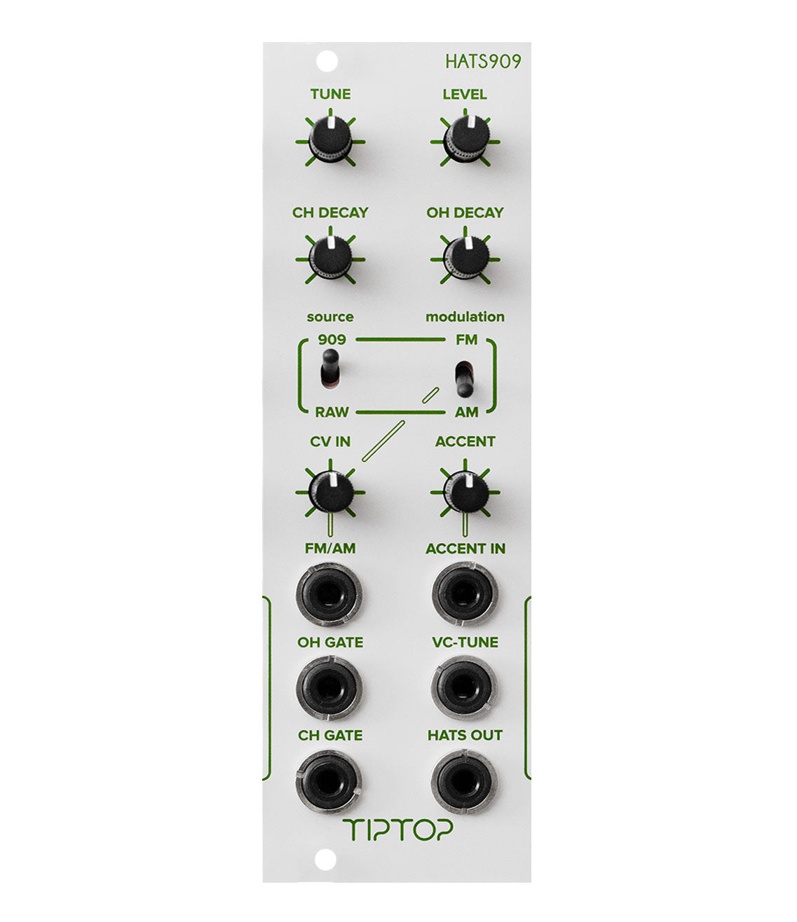 Tiptop Audio HATS909 TR909 Hi-Hats Generator - White