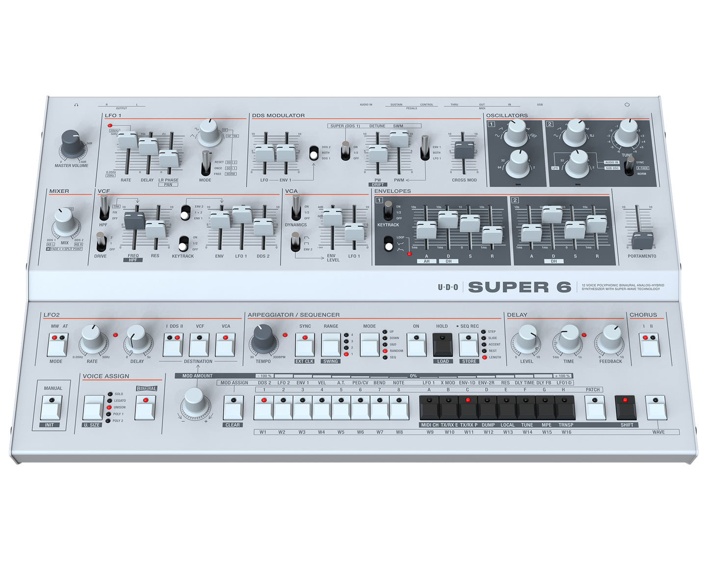 UDO Super 6 - Desktop Analog Hybrid 12-Voice Synthesizer