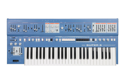 UDO Super 6 12 Voice Polyphonic Stereo-Analogue Synthesizer - Blue