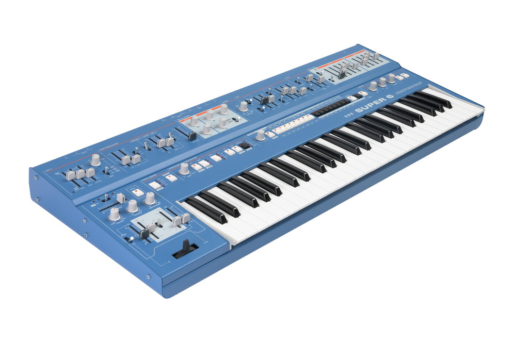 UDO Super 6 12 Voice Polyphonic Stereo-Analogue Synthesizer - Blue