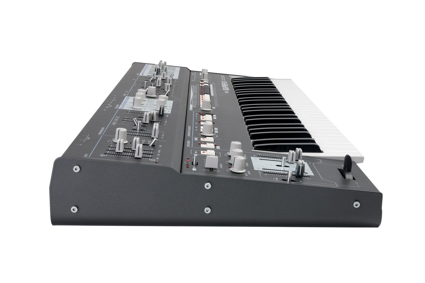 UDO Super 6 12 Voice Polyphonic Stereo-Analogue Hybrid Synthesizer - Grey