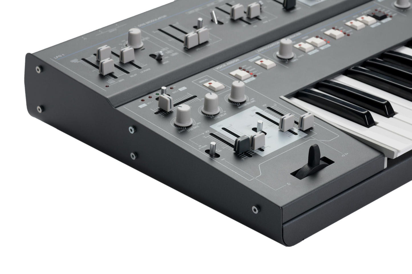 UDO Super 6 12 Voice Polyphonic Stereo-Analogue Hybrid Synthesizer - Grey