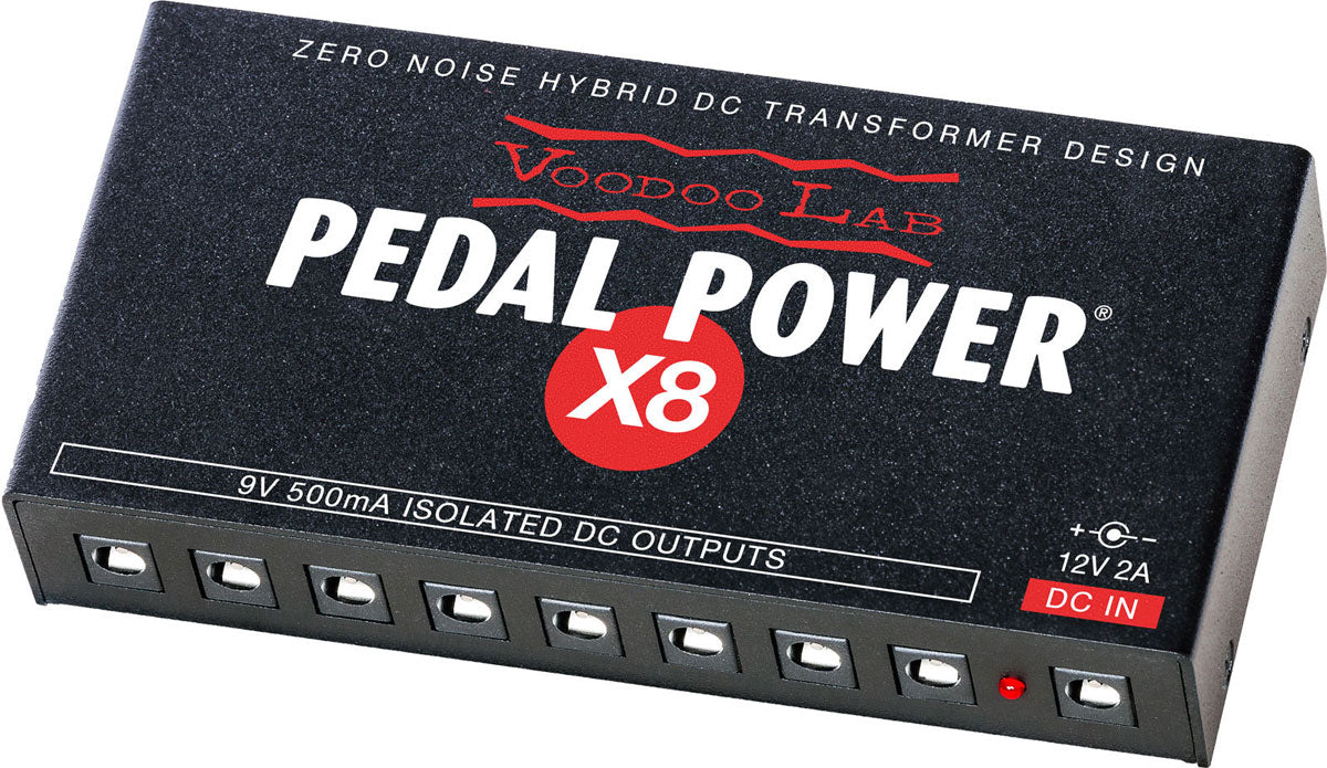 Voodoo Lab Pedal Power X8 Zero Noise Hybrid DC Transformer Design Power Supply