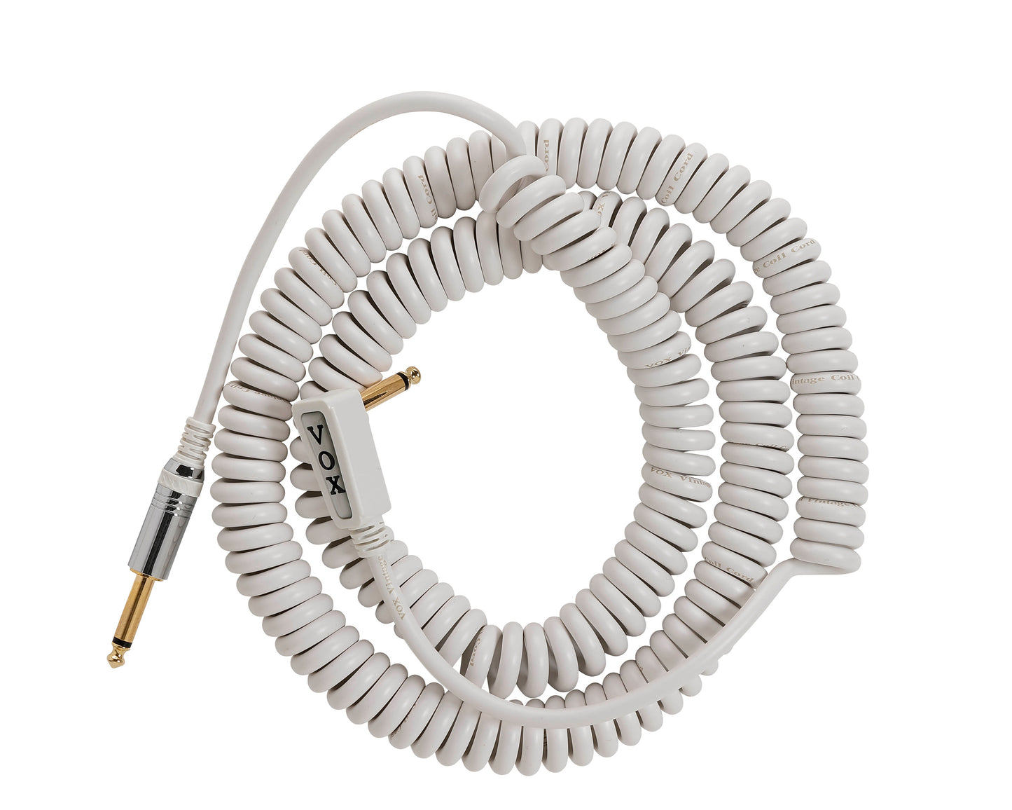 VOX VCC090 9 Metre Coiled Cable - White