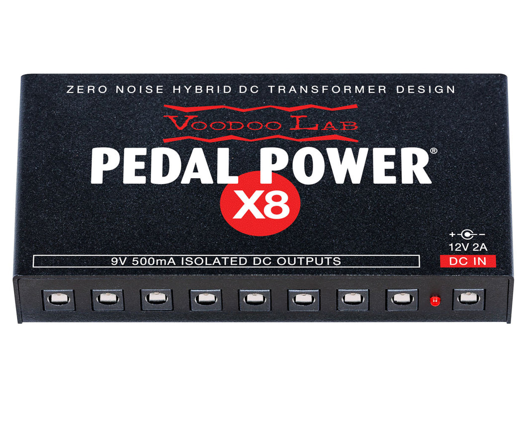 Voodoo Lab Pedal Power X8 Zero Noise Hybrid DC Transformer Design Power Supply