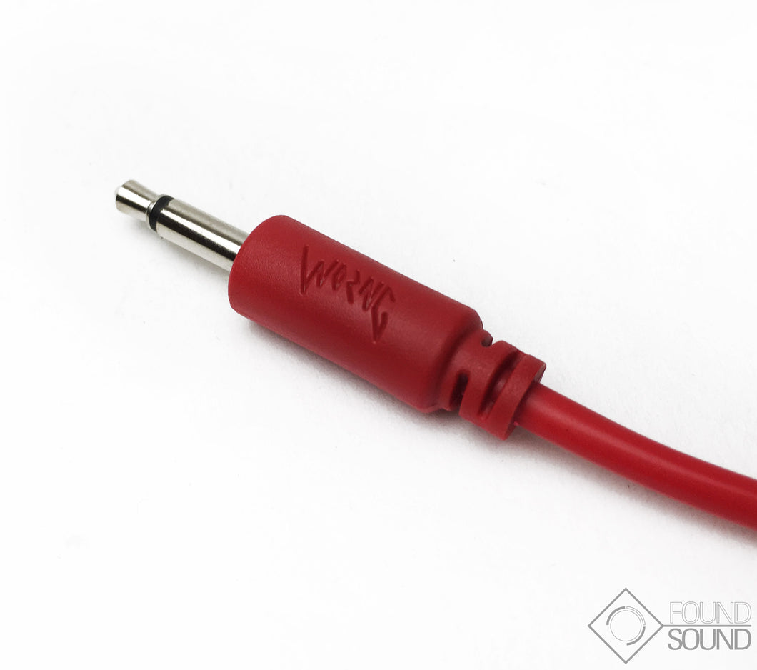 Worng 60cm Red 3.5mm Patch Cable x 5