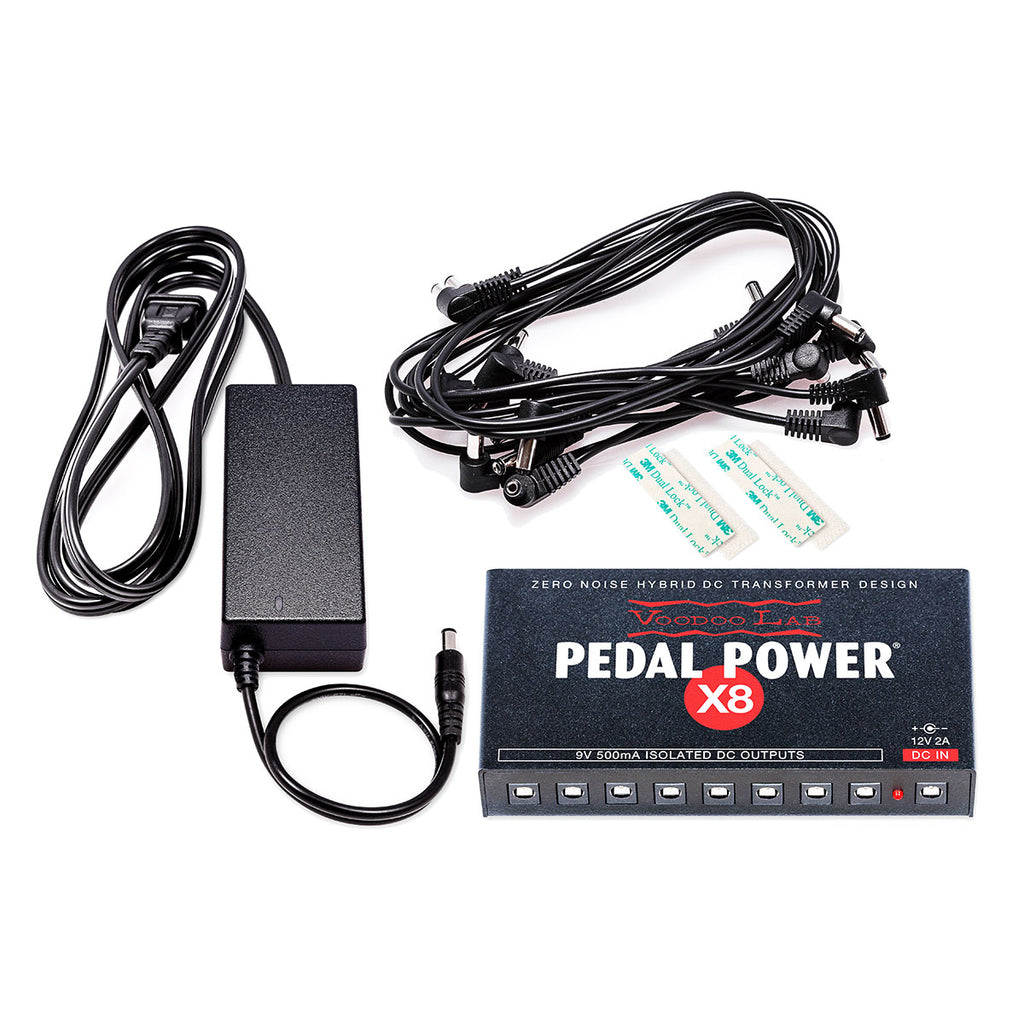 Voodoo Lab Pedal Power X8 Zero Noise Hybrid DC Transformer Design Power Supply