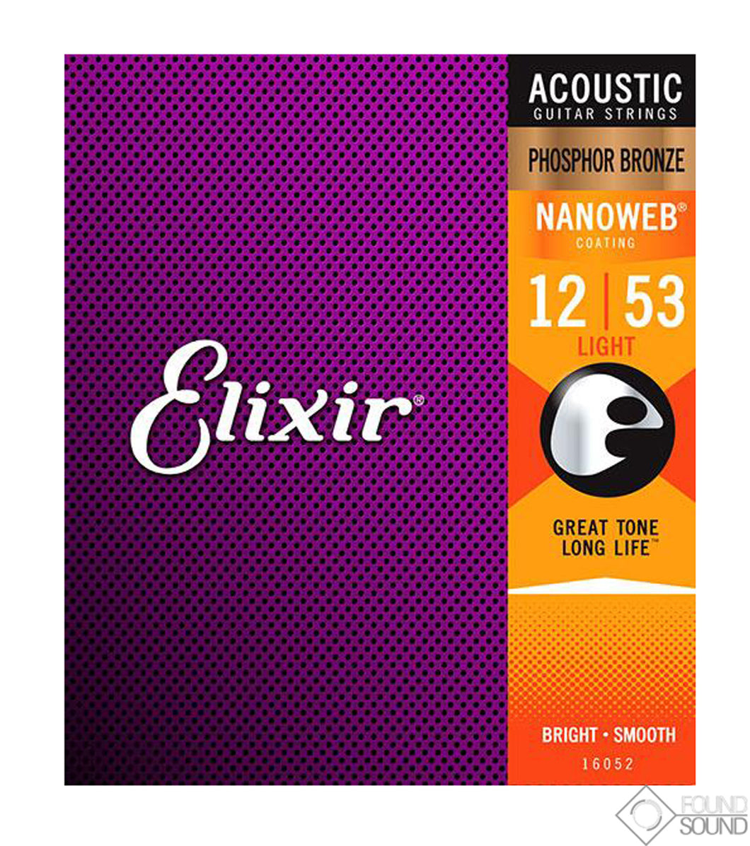 Elixir 16052 Nanoweb Phosphor Bronze 12-53