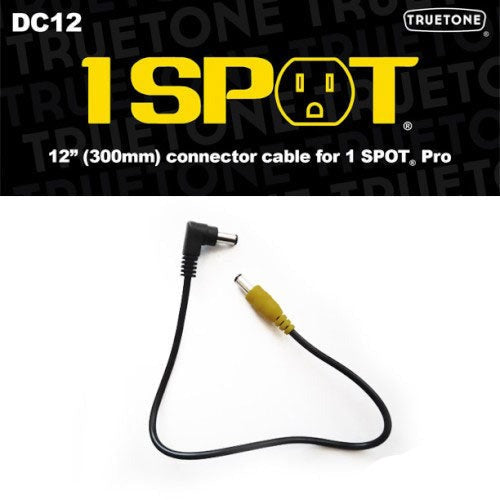 Truetone 1 SPOT DC12 30cm DC Cable Male Right-angle to Male Straight Cable
