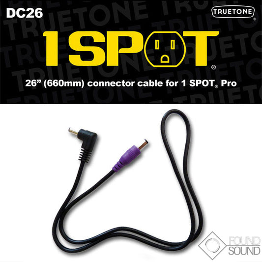 Truetone DC26 66cm DC Cable RA to Straight