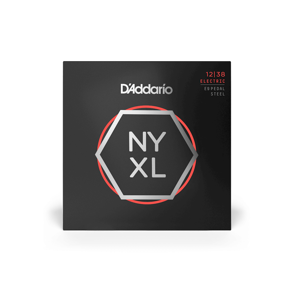 D'Addario NYXL1238PS Nickel Wound E9 Pedal Steel Guitar Strings Custom Light 12-38
