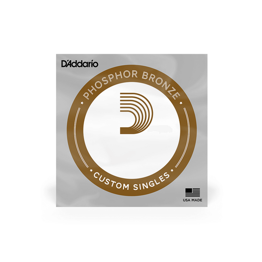 D'Addario PB029 Phosphor Bronze Wound Acoustic Guitar Single String .028