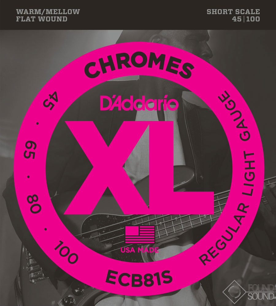 D'Addario ECB81S Short Scale Flatwound Bass Strings