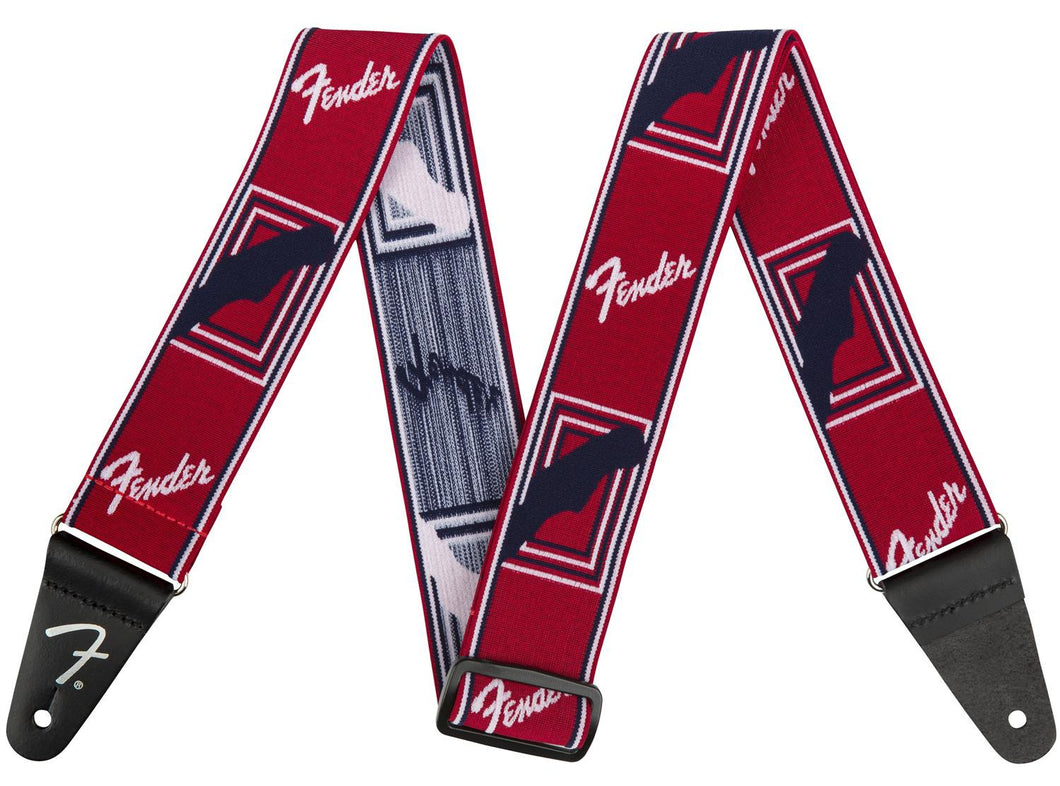 Fender WeighLess™ Monogrammed Strap (Red/White/Blue)