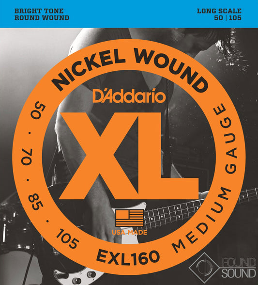 D'Addario EXL160 50-105 Medium Long Scale Bass Strings