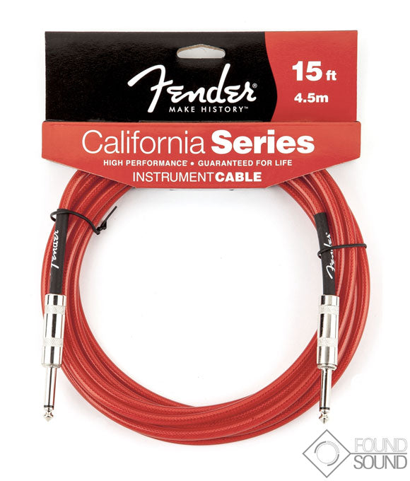 Fender California Series 15 Foot Instrument Cable (Red)