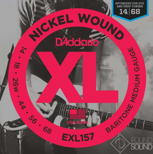 D'addario EXL157 Baritone Medium Gauge Nickel Wound Guitar Strings