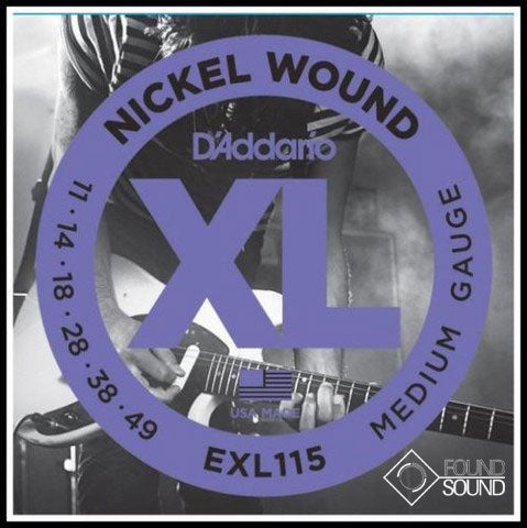 D'Addario EXL115 Medium Gauge Nickel Wound Guitar Strings