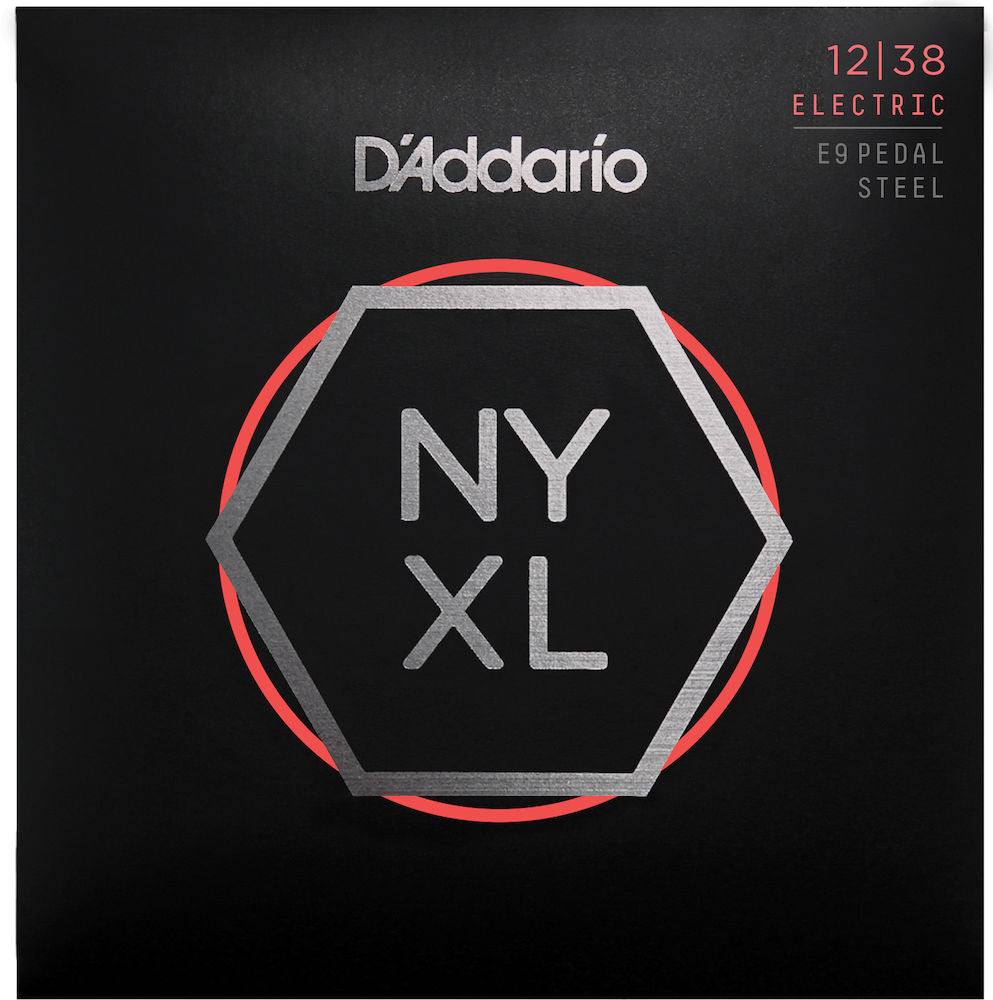 D'Addario NYXL1238PS Nickel Wound E9 Pedal Steel Guitar Strings Custom Light 12-38
