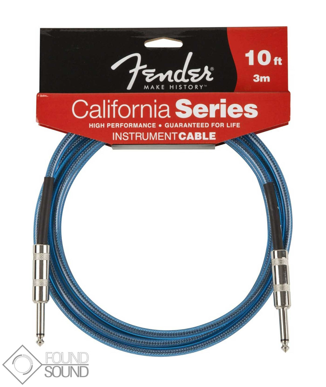 Fender California Series 10 Foot Instrument Cable (Blue)