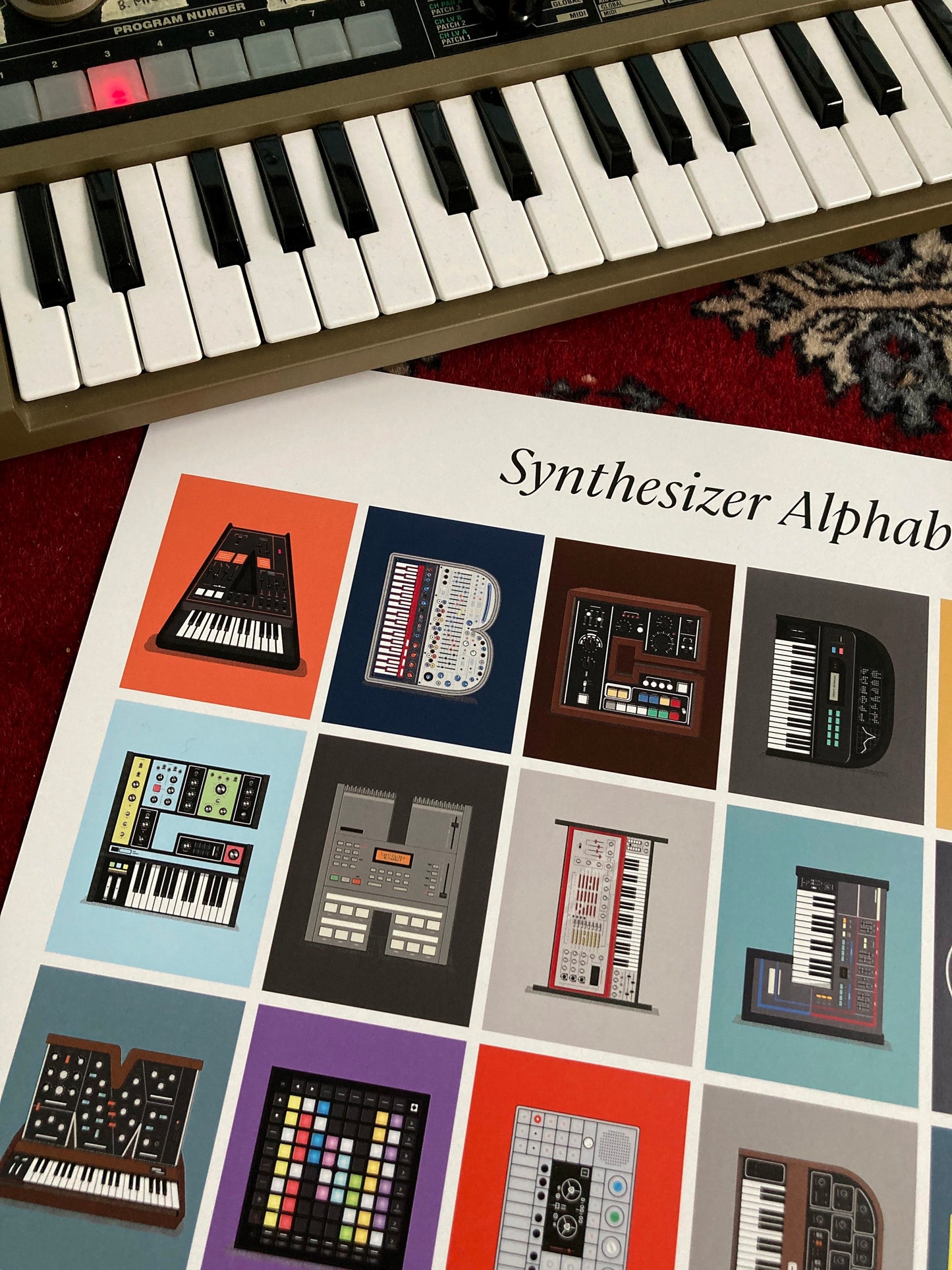 Mattserif Synthesizer Alphabet Poster