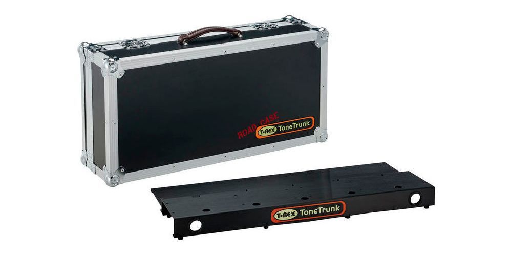 T-REX ToneTrunk 70 Road Case with Removable Pedal Board bonus Levelling Bracket and various patch cables