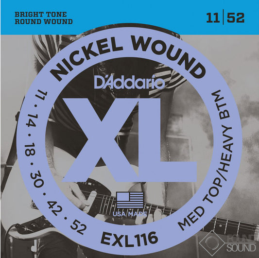 D'Addario EXL116 Medium Top/Heavy Bottom Nickel Wound Guitar Strings