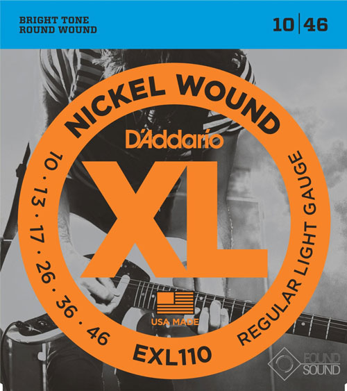 D'Addario EXL110 Regular Light Gauge 10-46 Nickel Wound Guitar Strings