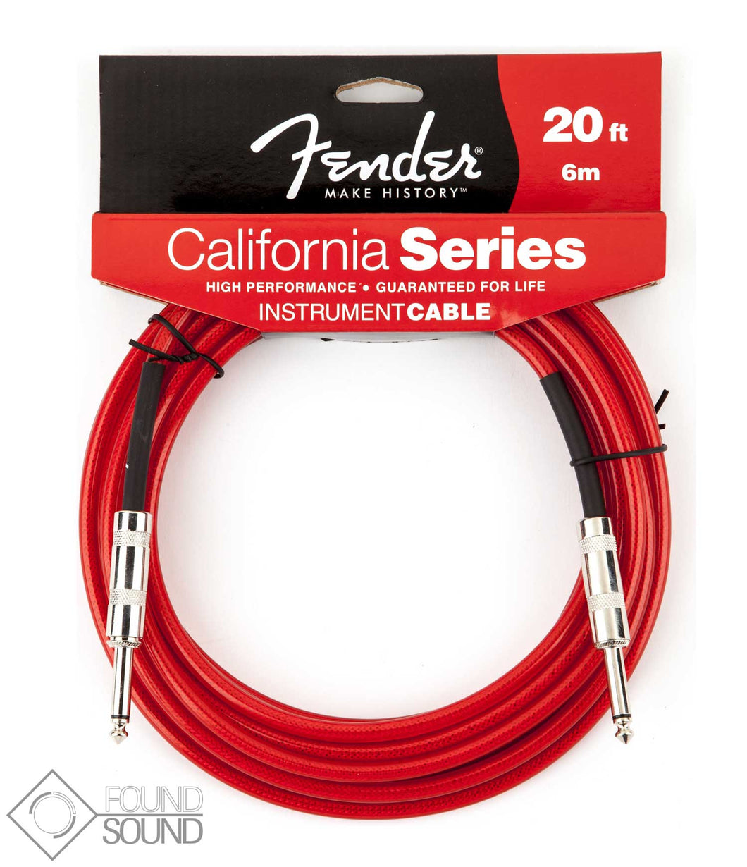 Fender California Series 20 Foot Instrument Cable (Red)
